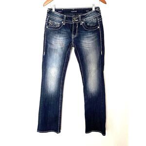 Vigoss The Dallas Boot Cut Medium Wash Y2K Style Denim Jeans Pants Sz 27
